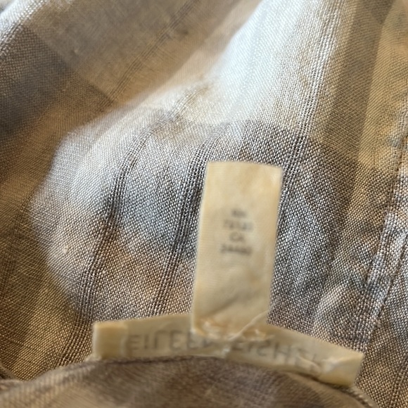 EILEEN FISHER Size Large Plaid Print Midi Tank Organic Cotton Linen breathable - Picture 10 of 15